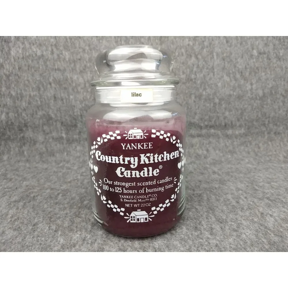 Yankee Candle‎ Country Kitchen Retired Lilac 22oz Classic Jar VTG 80s NOS NEW